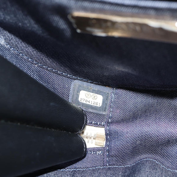 CHANEL Chain Shoulder Bag Leather 2way Black Gold CC Auth 133040M