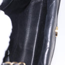 CHANEL Ketten-Schultertasche Leder Schwarz Gold CC Auth 133043-25