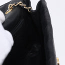 CHANEL Ketten-Schultertasche Leder Schwarz Gold CC Auth 133043-26