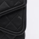 CHANEL Ketten-Schultertasche Leder Schwarz Gold CC Auth 133043-3
