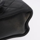 CHANEL Ketten-Schultertasche Leder Schwarz Gold CC Auth 133043-8
