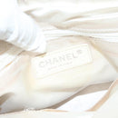CHANEL Chain Hand Bag Leather White Silver CC Auth 133045-19