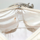 CHANEL Chain Hand Bag Leather White Silver CC Auth 133045-20