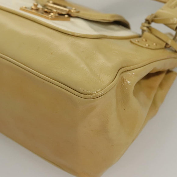 LOUIS VUITTON Cruise line Sac Bicolor Hand Bag Enamel Yellow M92547 Auth 133047