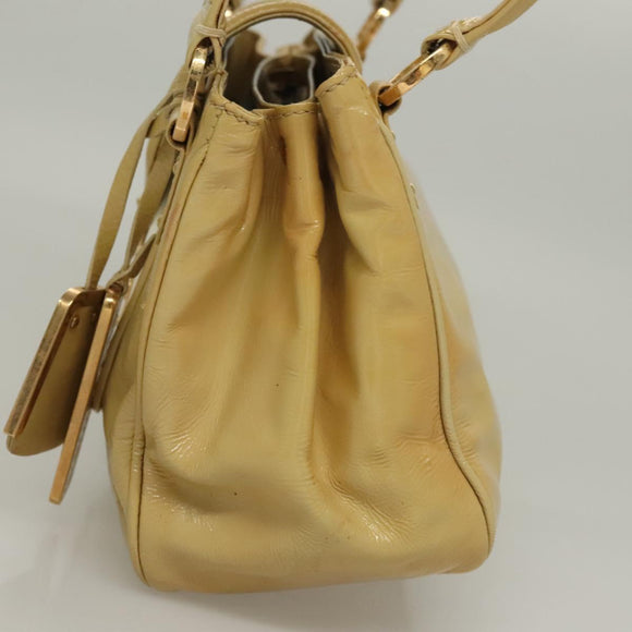 LOUIS VUITTON Cruise line Sac Bicolor Hand Bag Enamel Yellow M92547 Auth 133047