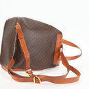 CELINE Macadam Canvas Backpack PVC Leather Brown Gold Auth 133049-9