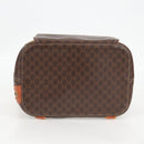 CELINE Macadam Canvas Backpack PVC Leather Brown Gold Auth 133049-6