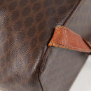 CELINE Macadam Canvas Backpack PVC Leather Brown Gold Auth 133049-18
