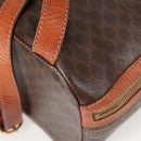 CELINE Macadam Canvas Backpack PVC Leather Brown Gold Auth 133049-19