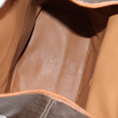 CELINE Macadam Canvas Backpack PVC Leather Brown Gold Auth 133049-11