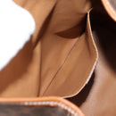 CELINE Macadam Canvas Backpack PVC Leather Brown Gold Auth 133049-26