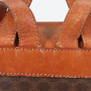 CELINE Macadam Canvas Backpack PVC Leather Brown Gold Auth 133049-3