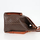 CELINE Macadam Canvas Backpack PVC Leather Brown Gold Auth 133049-5