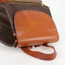 CELINE Macadam Canvas Backpack PVC Leather Brown Gold Auth 133049-7