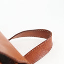 CELINE Macadam Canvas Backpack PVC Leather Brown Gold Auth 133049-14