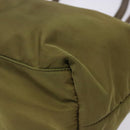 PRADA Tote Bag Nylon Khaki Gold Auth 133051-9