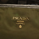 PRADA Tote Bag Nylon Khaki Gold Auth 133051-17