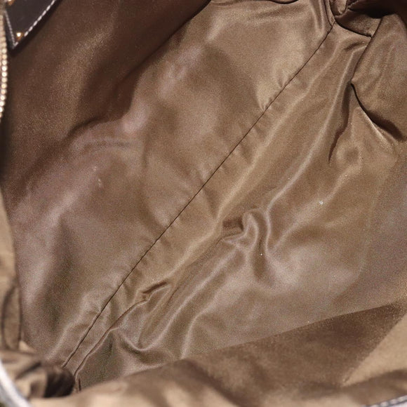 PRADA Tote Bag Nylon Khaki Gold Auth 133051