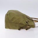 PRADA Tote Bag Nylon Khaki Gold Auth 133051-3