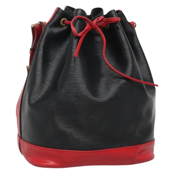 LOUIS VUITTON Epi Noe Shoulder Bag Bicolor Black Red M44017 LV Auth 133055