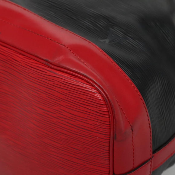LOUIS VUITTON Epi Noe Shoulder Bag Bicolor Black Red M44017 LV Auth 133055