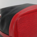 LOUIS VUITTON Epi Noe Shoulder Bag Bicolor Black Red M44017 LV Auth 133055-13