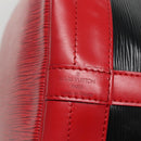 LOUIS VUITTON Epi Noe Shoulder Bag Bicolor Black Red M44017 LV Auth 133055-14