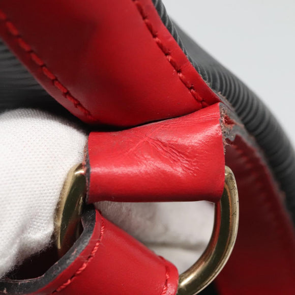 LOUIS VUITTON Epi Noe Shoulder Bag Bicolor Black Red M44017 LV Auth 133055