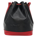 LOUIS VUITTON Epi Noe Shoulder Bag Bicolor Black Red M44017 LV Auth 133055-3