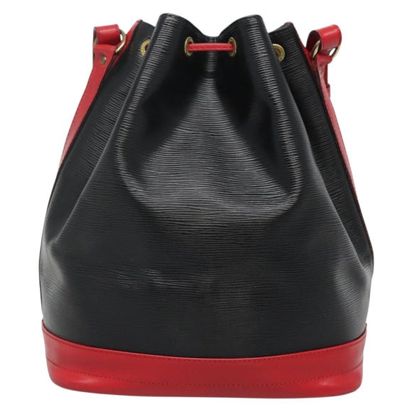 LOUIS VUITTON Epi Noe Shoulder Bag Bicolor Black Red M44017 LV Auth 133055