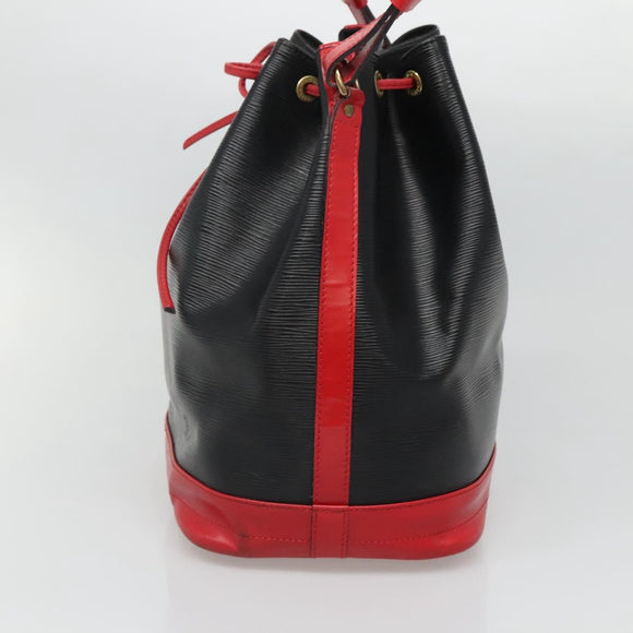 LOUIS VUITTON Epi Noe Shoulder Bag Bicolor Black Red M44017 LV Auth 133055