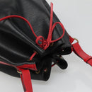 LOUIS VUITTON Epi Noe Shoulder Bag Bicolor Black Red M44017 LV Auth 133055-6