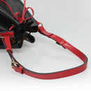 LOUIS VUITTON Epi Noe Shoulder Bag Bicolor Black Red M44017 LV Auth 133055-7