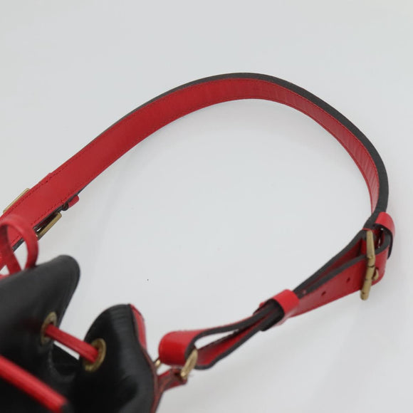 LOUIS VUITTON Epi Noe Shoulder Bag Bicolor Black Red M44017 LV Auth 133055