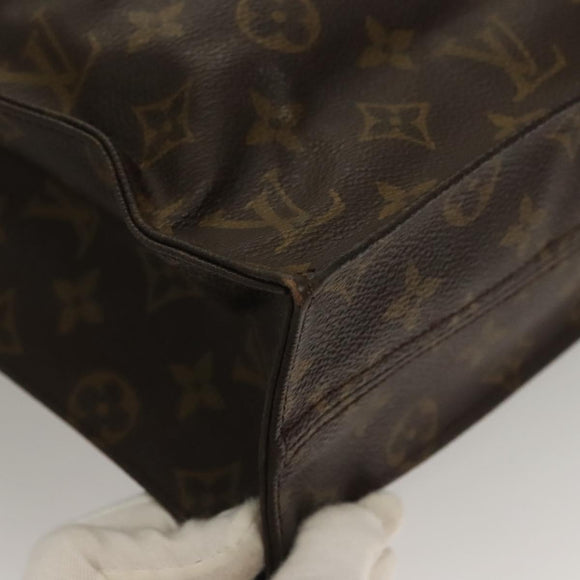 LOUIS VUITTON Monogram Sac Plat Hand Bag M51140 LV Auth 133062