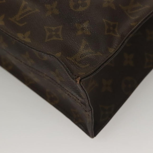 LOUIS VUITTON Monogram Sac Plat Hand Bag M51140 LV Auth 133062