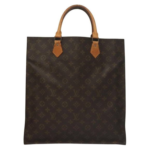 LOUIS VUITTON Monogram Sac Plat Hand Bag M51140 LV Auth 133062
