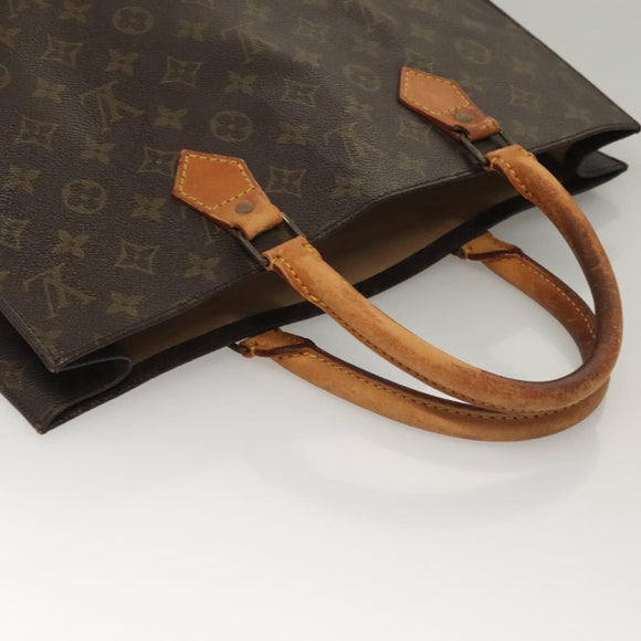 LOUIS VUITTON Monogram Sac Plat Hand Bag M51140 LV Auth 133062