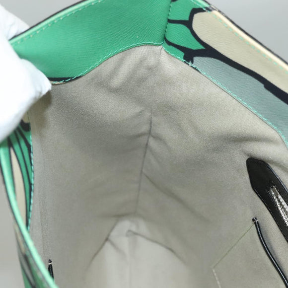 MARNI Tote Bag Leather Green Auth 133065