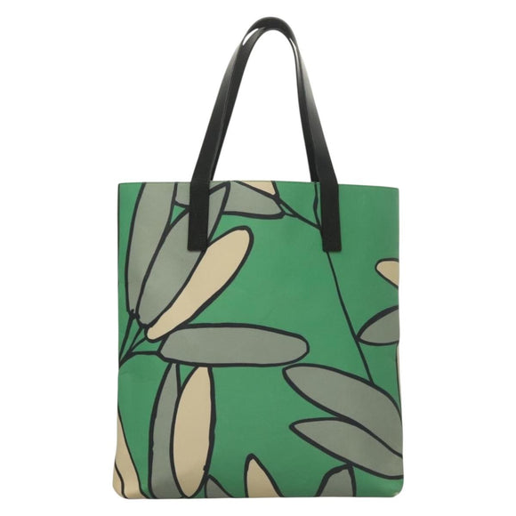 MARNI Tote Bag Leather Green Auth 133065
