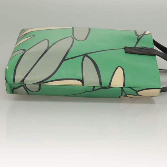 MARNI Tote Bag Leather Green Auth 133065