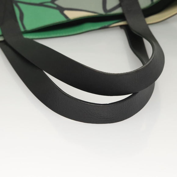 MARNI Tote Bag Leather Green Auth 133065