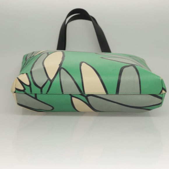 MARNI Tote Bag Leather Green Auth 133065