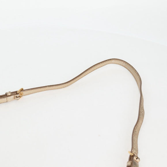 Miu Miu Matelasse Hand Bag Denim 2way Blue Gold Auth 133069