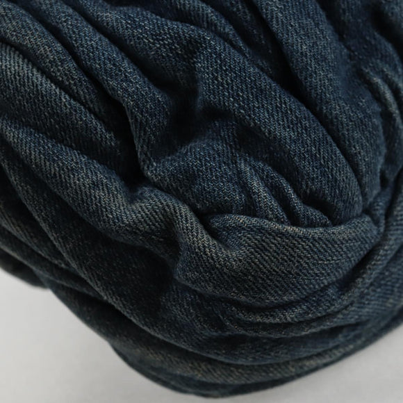 Miu Miu Matelasse Hand Bag Denim 2way Blue Gold Auth 133069