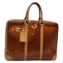 LOUIS VUITTON Monogram Vernis Van Damme Hand Bag Bronze M91125 LV Auth 133071-1