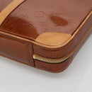 LOUIS VUITTON Monogram Vernis Van Damme Hand Bag Bronze M91125 LV Auth 133071-16