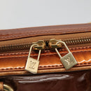 LOUIS VUITTON Monogram Vernis Van Damme Hand Bag Bronze M91125 LV Auth 133071-19