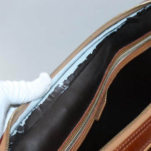 LOUIS VUITTON Monogram Vernis Van Damme Hand Bag Bronze M91125 LV Auth 133071