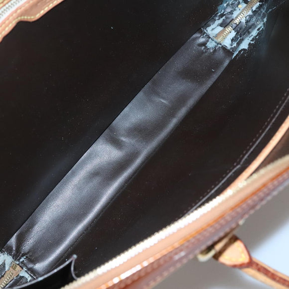 LOUIS VUITTON Monogram Vernis Van Damme Hand Bag Bronze M91125 LV Auth 133071